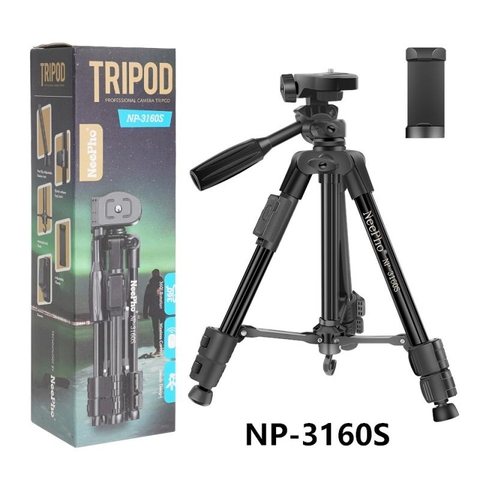 Giá đỡ kẹp điện thoại Neepho 3160S KÈM REMOTE 3 chân Tripod xịn