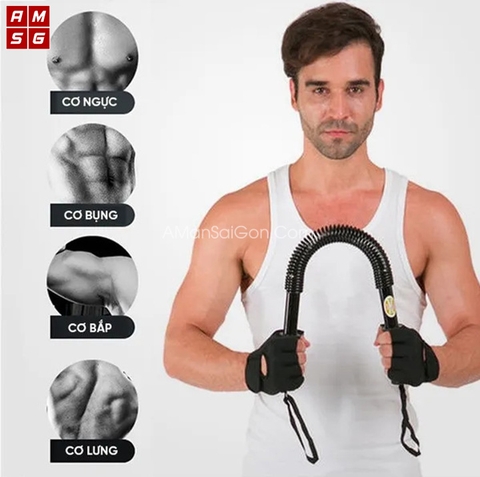 Gậy Lò Xo 40KG Bẻ Tập Cơ Tay Titan Power Twister Tập GYM, Tập Thể Dục Tại Nhà