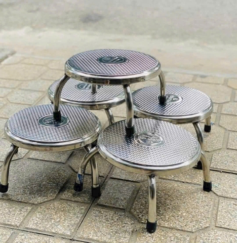 Ghế ngồi inox 4 chân thấp [BH: NONE]