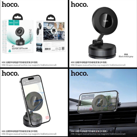 Giá đỡ điện thoại HOCO H86 giá hít nam châm xoay 360 độ siêu tiện lợi
