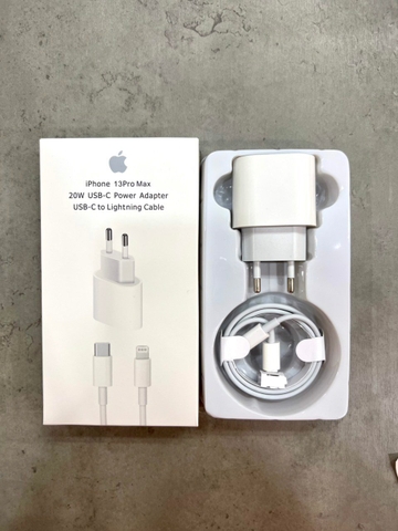 Bộ sạc nhanh 20w zin hàn chân tròn full box iPhone 11 12 13 PD G14 (cóc 1 cổng Type c, cáp type c ra iphone lightning) có hộp store zin [BH 6 tháng] / pktn sale