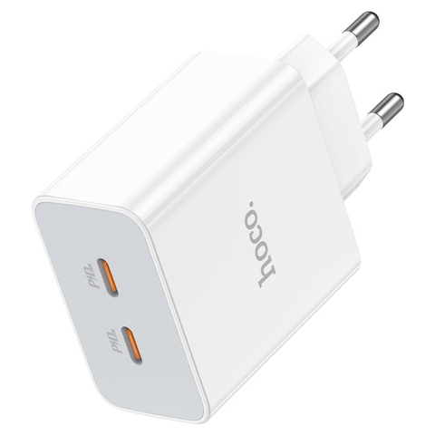Cóc sạc nhanh 35w HOCO C108A (2C - 2 cổng type-c PD) chính hãng [BH 1 năm]