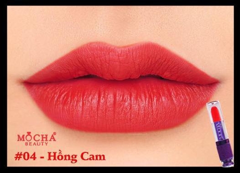 #04 HỒNG CAM- Son kem Mocha chính hãng FULLBOX xịn sò
