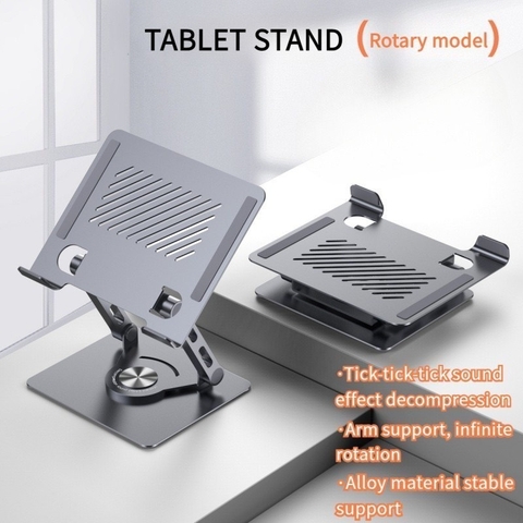 Giá đỡ điện thoại, iPad J26 kim loại đế xoay 360 độ, loại xịn (đế 14cmx12cm) full box