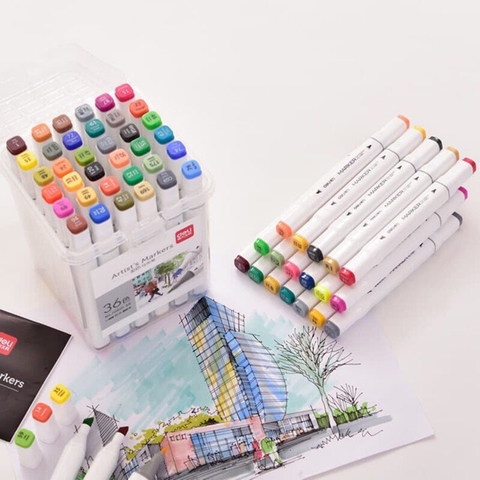 Hộp 36 bút lông màu Acrylic DL192.36 [BH: None] 1l1