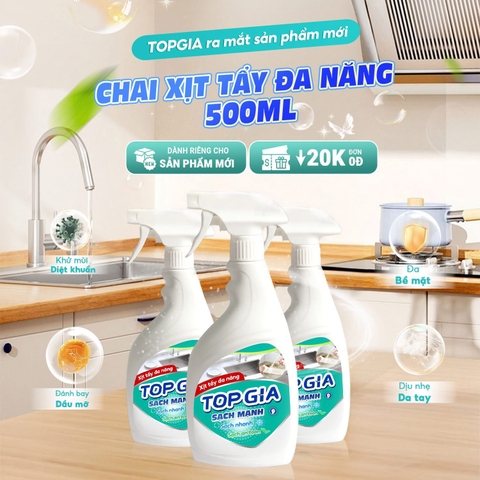 Chai xịt tẩy 500ml đa năng Top Gia [BH: None]