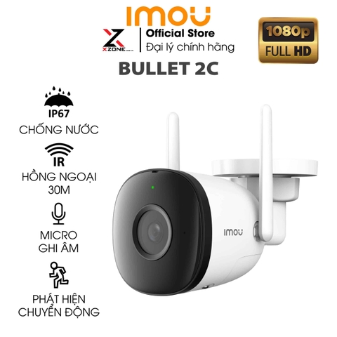 Camera IP Wifi IMOU Bullet 2C ngoài trời F22P siêu nét chính hãng [BH 1 năm]