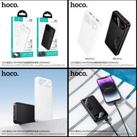 Pin sạc dự phòng HOCO J154 10.000mAh sạc nhanh 22.5w+PD20w có màn LCD siêu đẹp