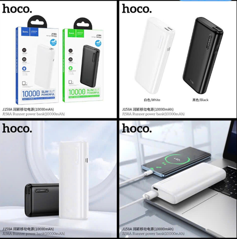 Pin sạc dự phòng HOCO J158A 10.000mAh mẫu nhỏ gọn có thể đem lên máy bay được BH 1 năm