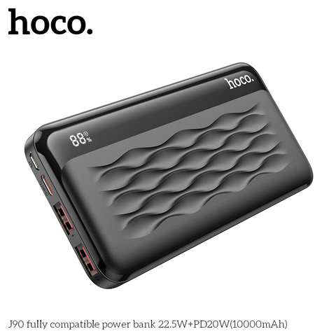 Pin sạc nhanh 22.5W HOCO J90 10.000mAh dự phòng PD 20W QC3.0 chính hãng [BH 1 năm]