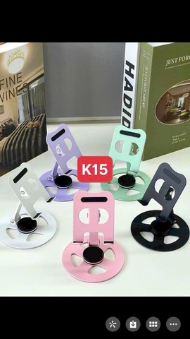 Giá đỡ điện thoại K15 xoay 360 mẫu đế tròn cực đẹp