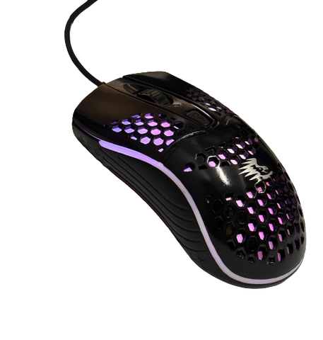 Chuột Có Dây Cho Máy Tính GAMING M166 Có Đèn LED RGB Màu Đen Tổ Ong [BH 6 THÁNG]