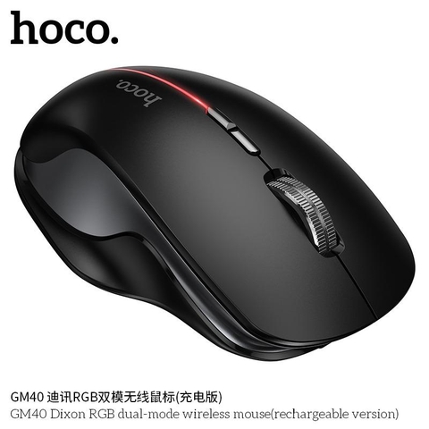 Chuột không dây bluetooth HOCO GM40 Dixon RGB + usb 2.4G chính hãng [BH 1 Năm]