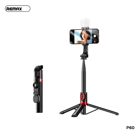 Gậy chụp hình tự sướng REMAX P60 dài 1m3 kiêm đèn led siêu tiện lợi [BH 1 Năm]