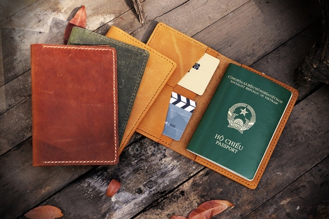 Bóp ví da 5 ngăn đựng hộ chiếu passport, cccd, cmnd, thẻ atm, đựng giấy tờ nhiều màu / pktn sale