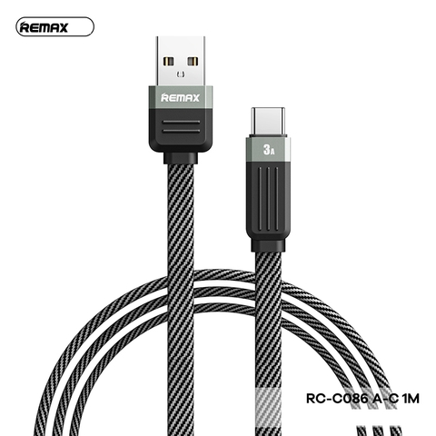 Cáp sạc nhanh 3A Remax RC-C086 Type C dây dẹp (usb a ra Type C) chính hãng [BH: 1 NĂM]