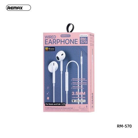 Tai nghe có dây 3.5 REMAX RM-570 chính hãng [BH 1 năm]