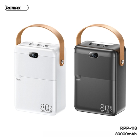 Pin sạc nhanh 27w Remax RPP-118 80.000mAh dự phòng PD 22.5w QC3.0 chính hãng [BH: 1 NĂM]