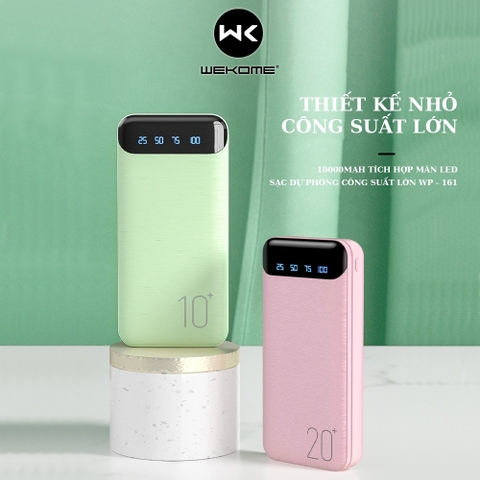 Pin sạc dự phòng Wekome WP-163 20.000mAh chính hãng [BH 1 năm]