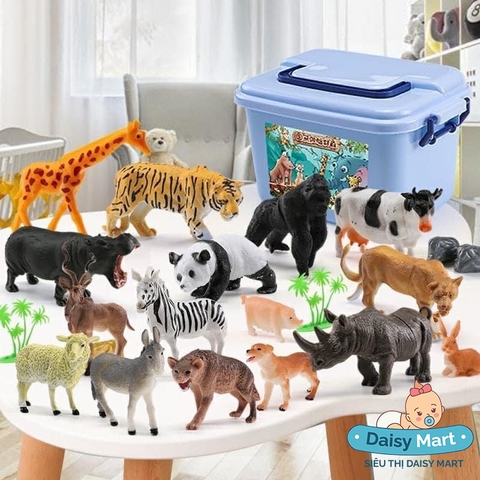 Thùng quà tặng mô hình khủng long lớn 58 món trong rừng cho bé [BH: NONE]