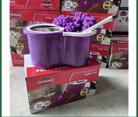 Bộ thùng lau nhà xoay 360 độ Phú Khang PK01 [BH: NONE]