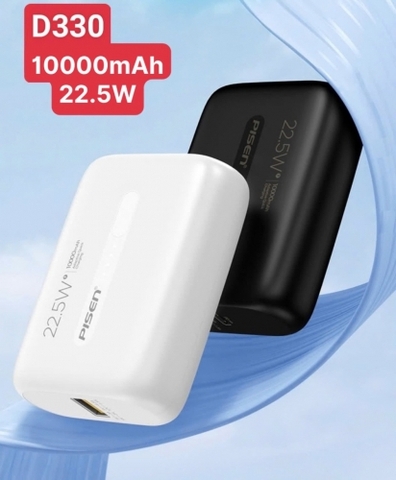 Pin sạc dự phòng sạc nhanh 22.5W Pisen D-330 mini 10.000mAh nhỏ gọn tiện lợi [BH: 1 NĂM]