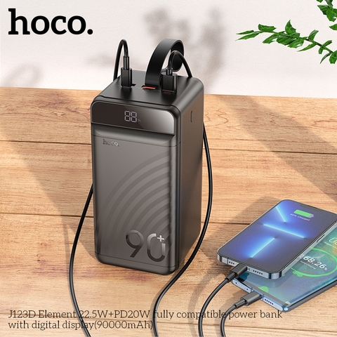 Pin sạc nhanh 22.5w HOCO J123D 90.000mAh dự phòng có đèn pin chính hãng [BH 1 năm]