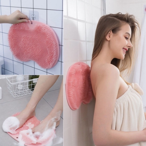 Tấm thảm Gai silicon massage lưng, chà lưng, chà chân phòng tắm hít dán tường tiện lợi