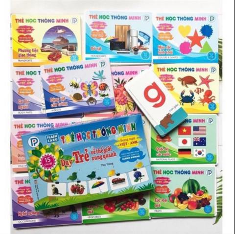 Hộp thẻ học thông minh 15 chủ đề loại lớn cho bé [BH: NONE]