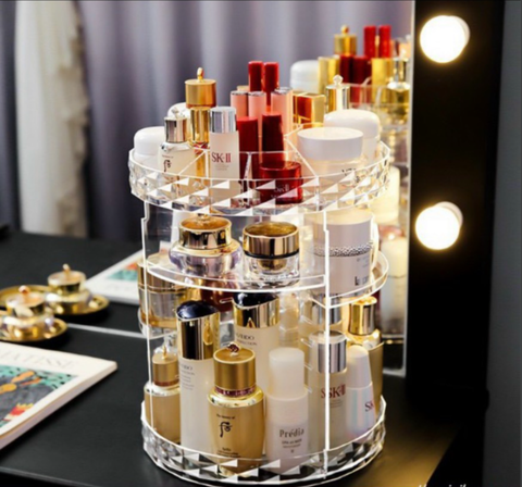 KỆ ĐỰNG MỸ PHẨM TRỤ XOAY 360 ĐỘ TIỆN DỤNG JN199 / pktn sale