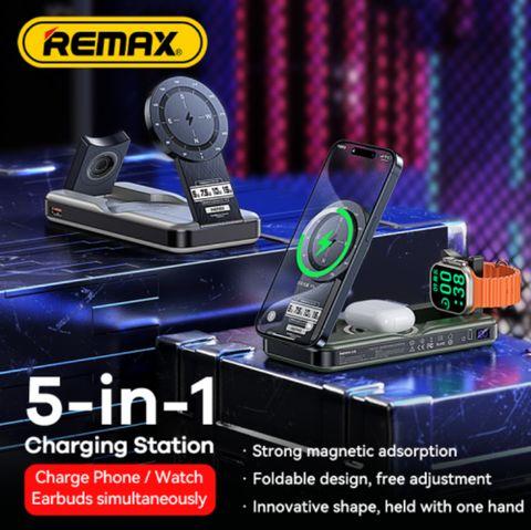 Pin sạc dự phòng không dây 5in1 Remax RPP-589 10.000mah 22.5W chính hãng [BH 1 năm]