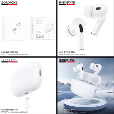 Tai nghe bluetooth BOROFONE BW92 mẫu Airpods PRO2 siêu đẹp [BH 1 Năm]i406