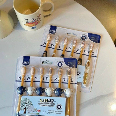 Combo 6 bàn chải hình chú Voi con cho bé [BH: NONE]