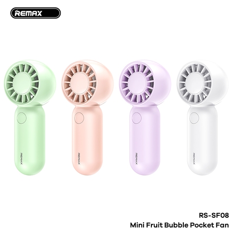 Quạt tích điện cầm tay mini REMAX RS-SF08 pin 500mAh có móc treo siêu dễ thương