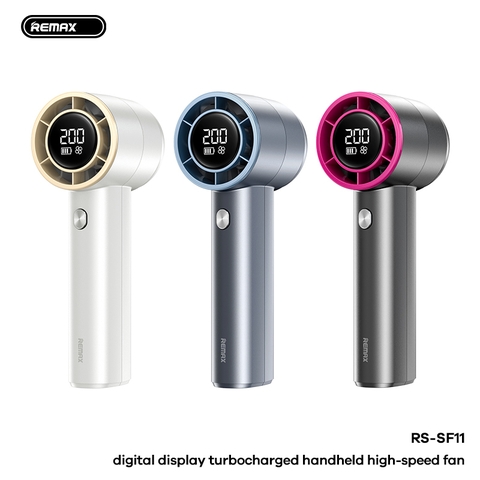 Quạt tích điện REMAX RS-SF11 quạt cầm tay với pin 3600mAh kèm 200 tốc độ gió siêu mát [BH 1 năm]