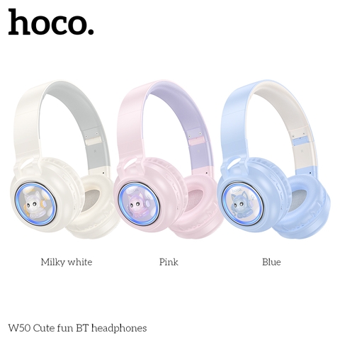 Tai nghe Bluetooth Hoco W50 Headphone chụp tai kiểu dáng cute chính hãng [BH: 1 NĂM]