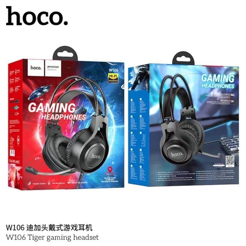 Tai nghe Headphone Chụp tai Gaming HOCO W106 có dây 3.5 chính hãng [BH 1 NĂM]