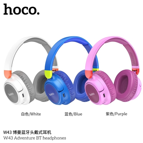 Tai nghe bluetooth HOCO W43 Adventure Headphone chụp tai chính hãng [BH 1 năm]