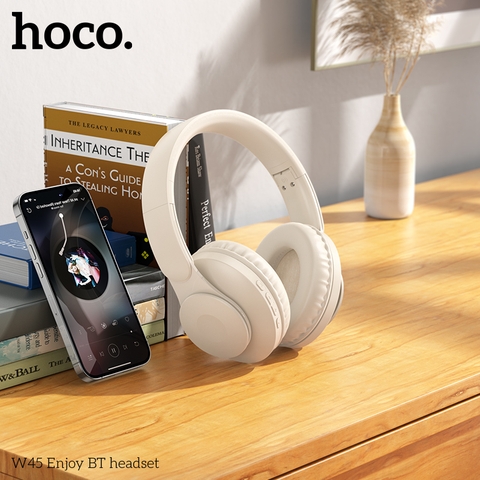Tai nghe Bluetooth Hoco W45 Headphone chụp tai kiểu dáng thể thao chống ồn chính hãng [BH: 1 NĂM]