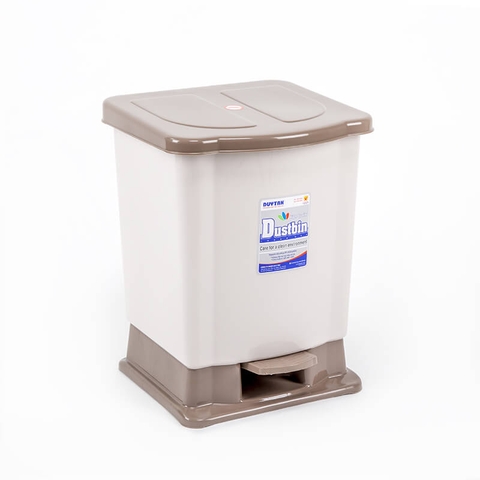 Thùng đựng rác văn phòng CLEAN nắp đạp size to 34X33X46cm