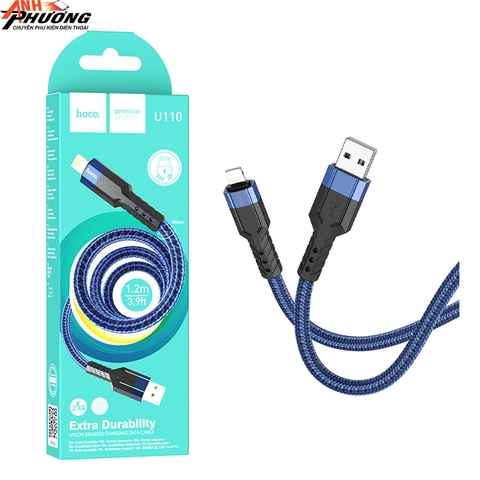 Cáp sạc nhanh HOCO U110 (a-l 1m) usb ra iPhone Lightning 1 mét chính hãng [BH 1 năm]