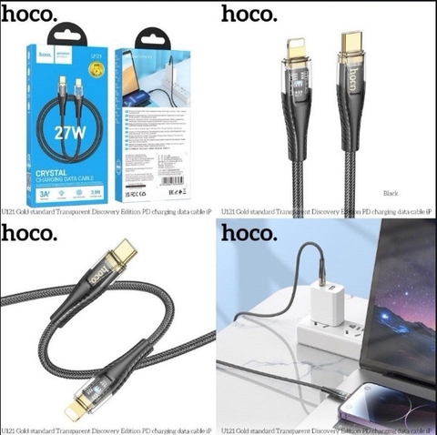 Cáp Sạc Nhanh 27W HOCO U121 (C-L) cho Iphone Type C ra iPhone Lightning Chính Hãng [BH 1 NĂM]