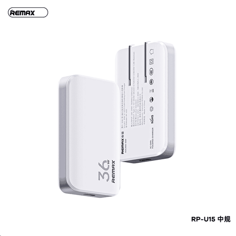 Cóc sạc REMAX RP-U15 CN cóc 1 cổng Type c sạc nhanh 36W mẫu GaN nhỏ gọn chính hãng