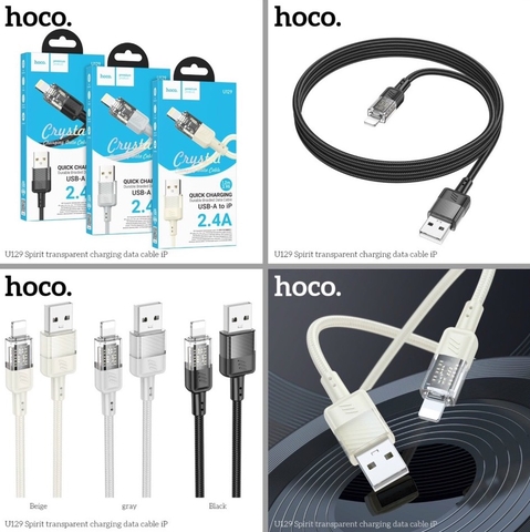 Cáp sạc nhanh 2.4A Lightning HOCO U129 (usb ra iphone) chính hãng [BH 1 năm]