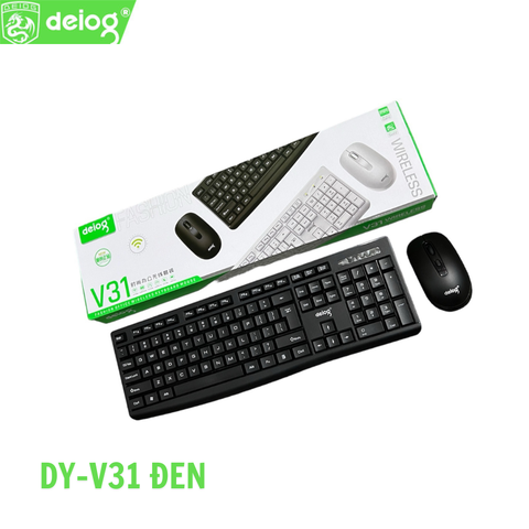 Combo phím chuột không dây DEIOG DY-V31 MÀU TRẮNG dành cho dân văn phòng siêu đẹp chính hãng [BH 1 Năm]