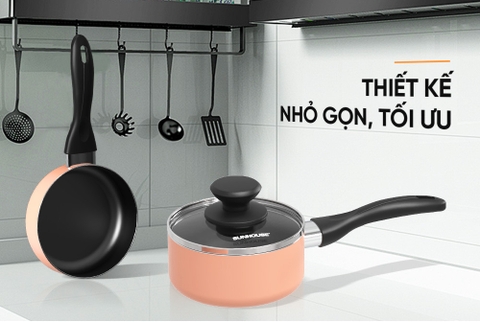 Combo 2 món SUNHOUSE CHẢO QUÁNH chống dính SH14 SIZE 14CM [BH: NONE]