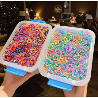 Hộp nhựa thun buộc tóc/ dây chun buộc tóc cho bé đa màu sắc (ngẫu nhiên tùy lô) [BH: NONE]