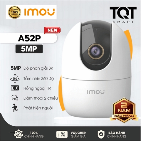 Camera IP Wifi IMOU RANGER 2 3K 5MP A52P độ phân giải cao siêu nét xoay đàm thoại 2 chiều chính hãng [BH 1 năm]