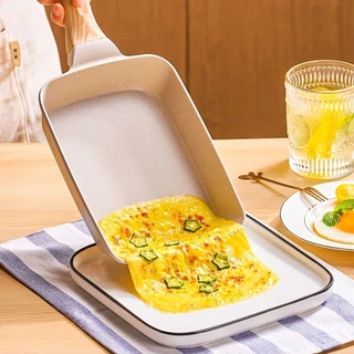 Chảo chiên trứng Chữ nhật cán gỗ mới [BH: NONE]