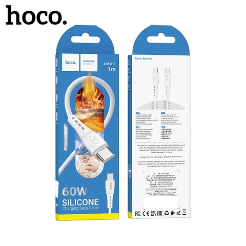 Cáp sạc 60W HOCO DM-X11 2 đầu Type C (Type C ra Type c; c-c)